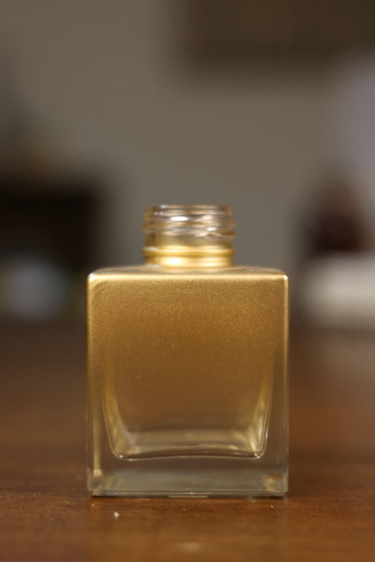 Frasco Vidro Cubo Degrade Dourado 100 ml R28/410