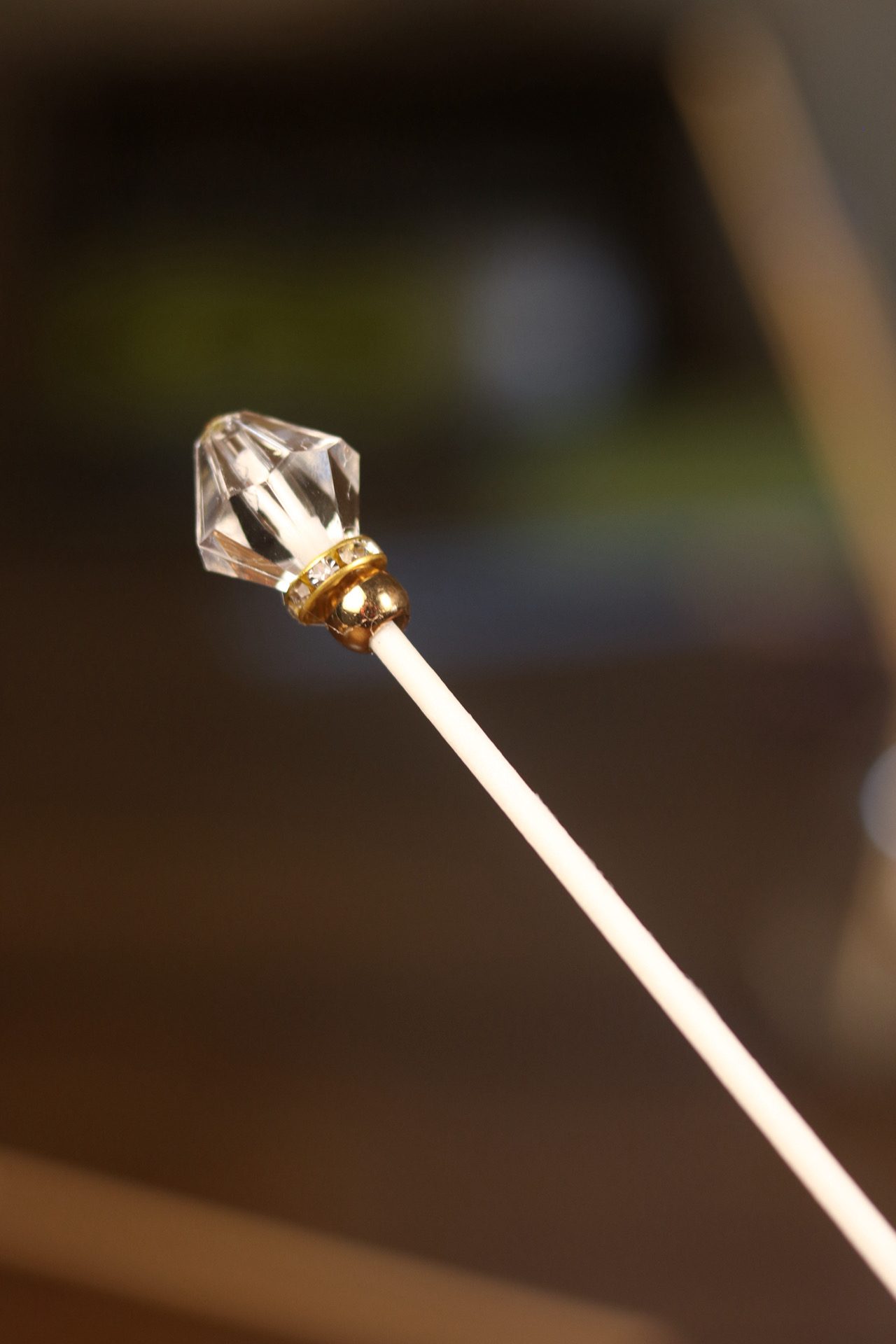 Vareta Fibra Branca Decorativa