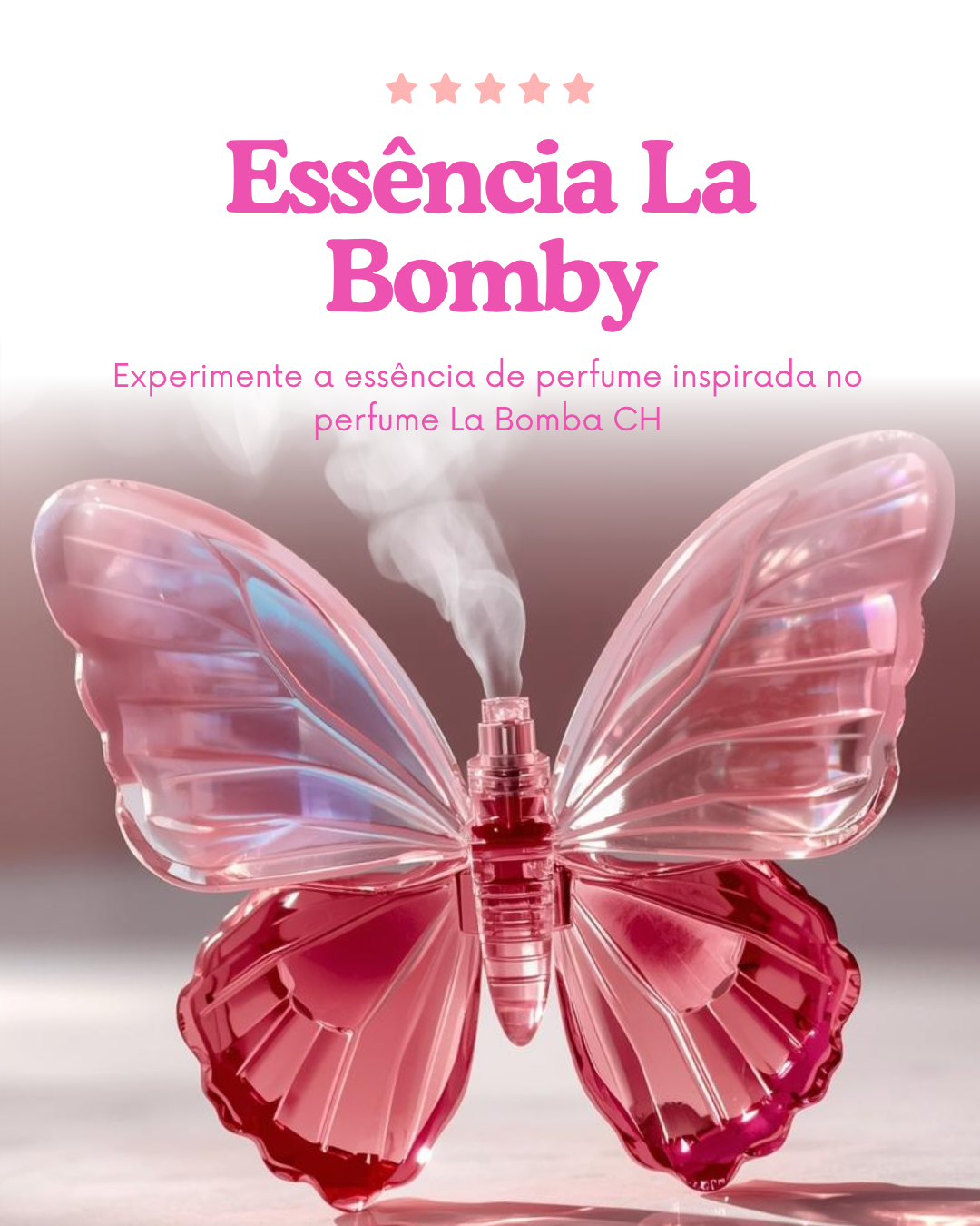 frasco de essência artesanal La Bomby sobre mesa de criação de perfumes