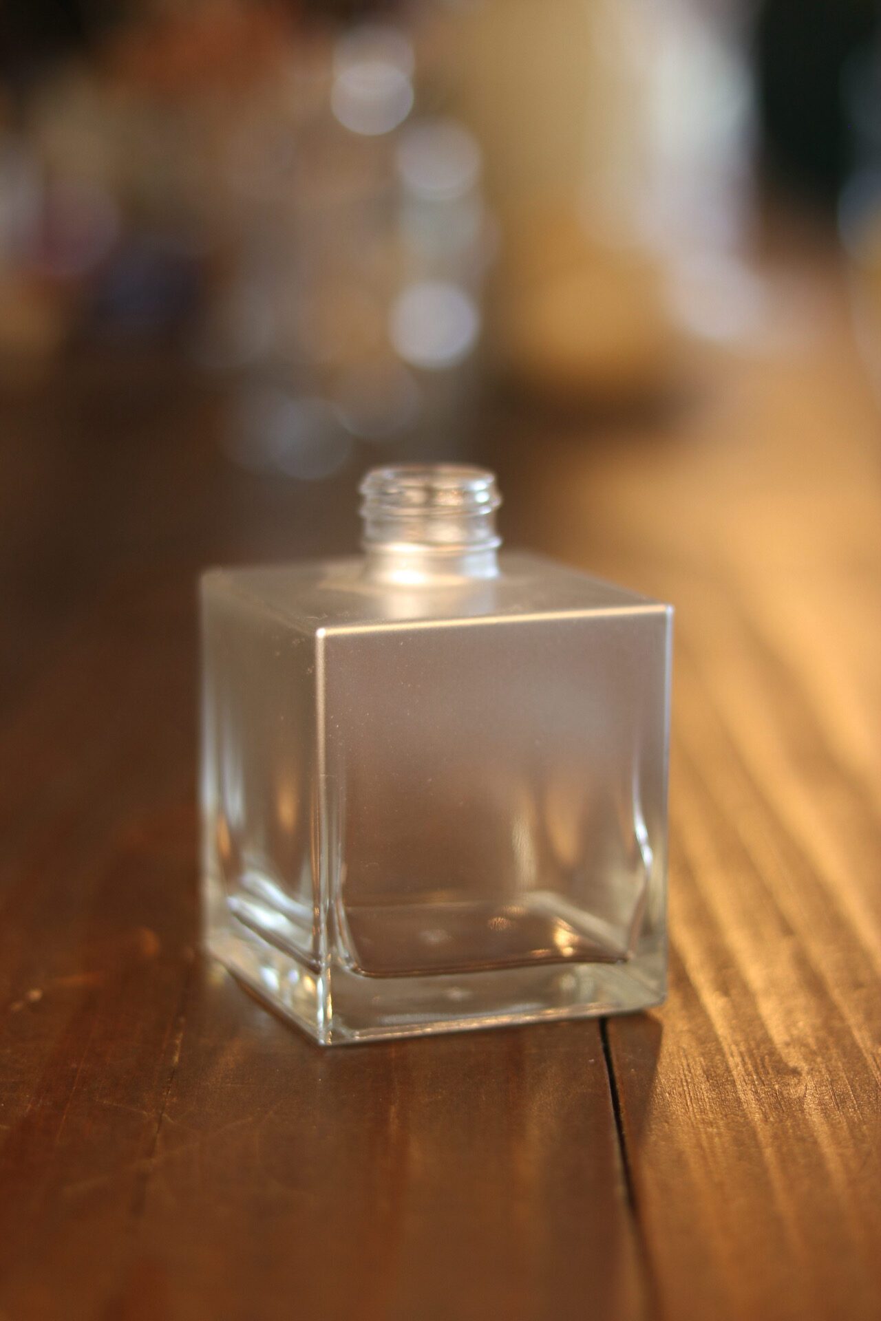 Frasco Vidro Cubo Degrade Prata 250ml R 28/410