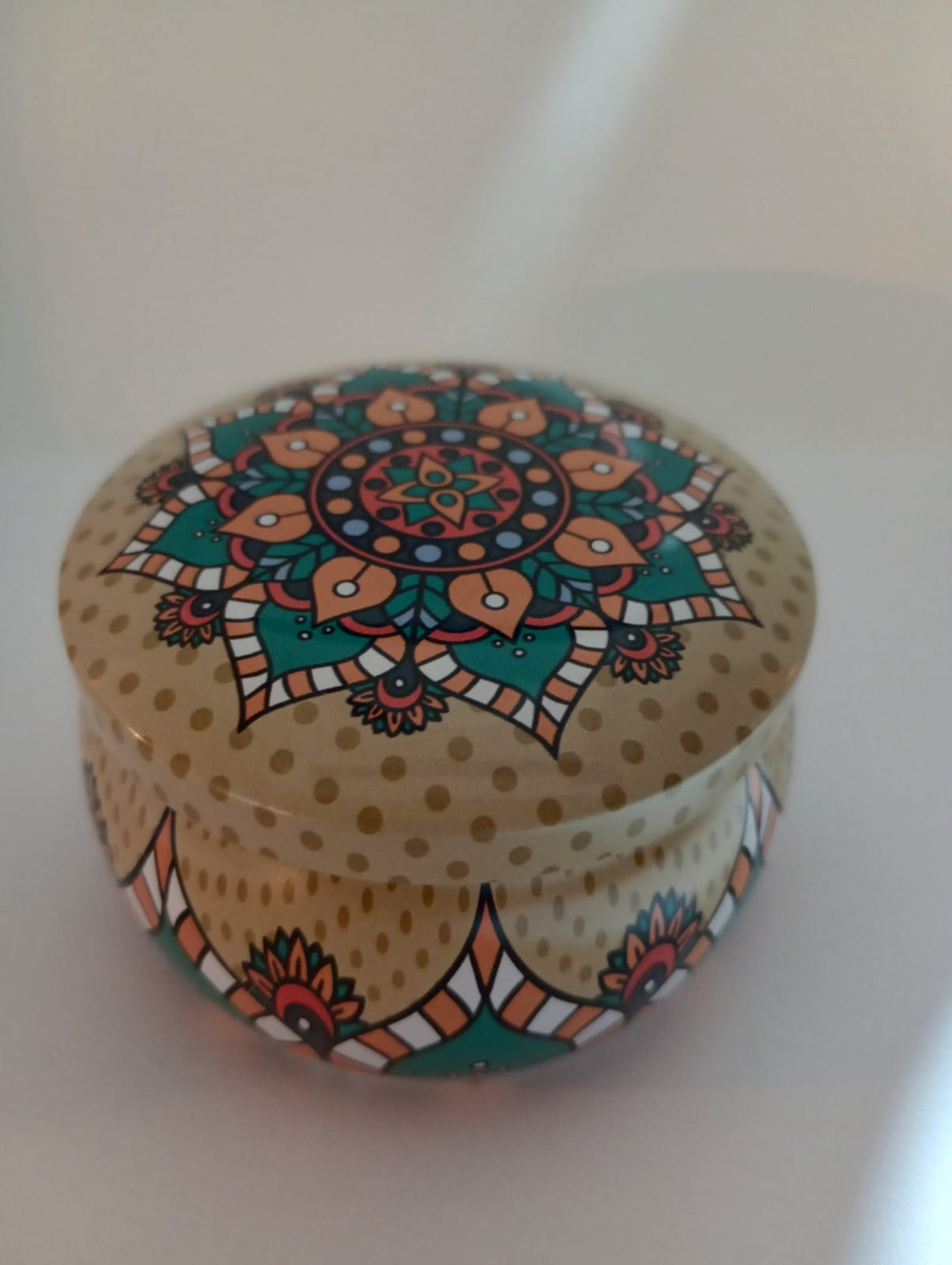 Lata Indiana Para Vela 100G Bege