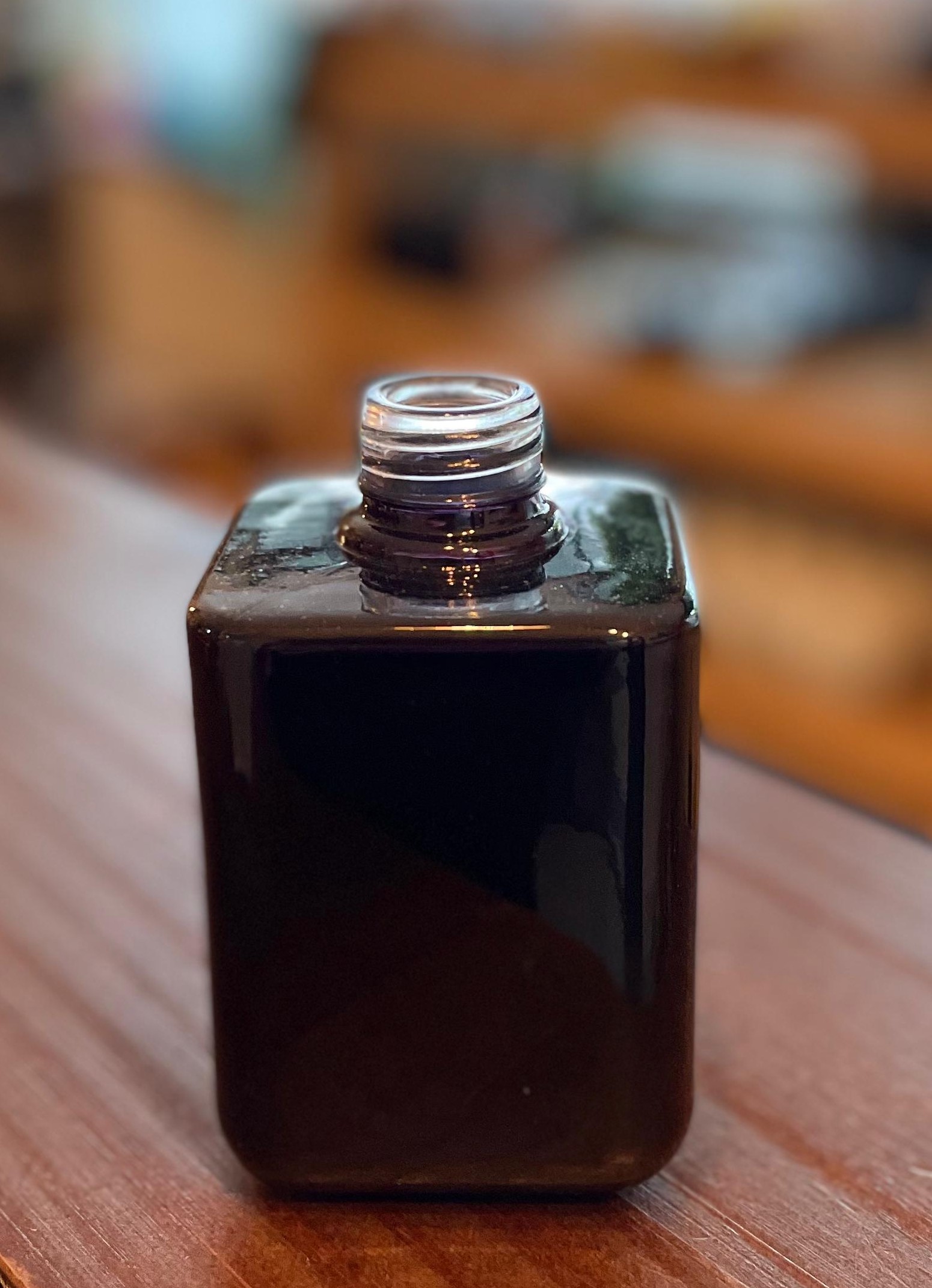 Frasco Vidro Garrafa Mini Texas Preta 250ml