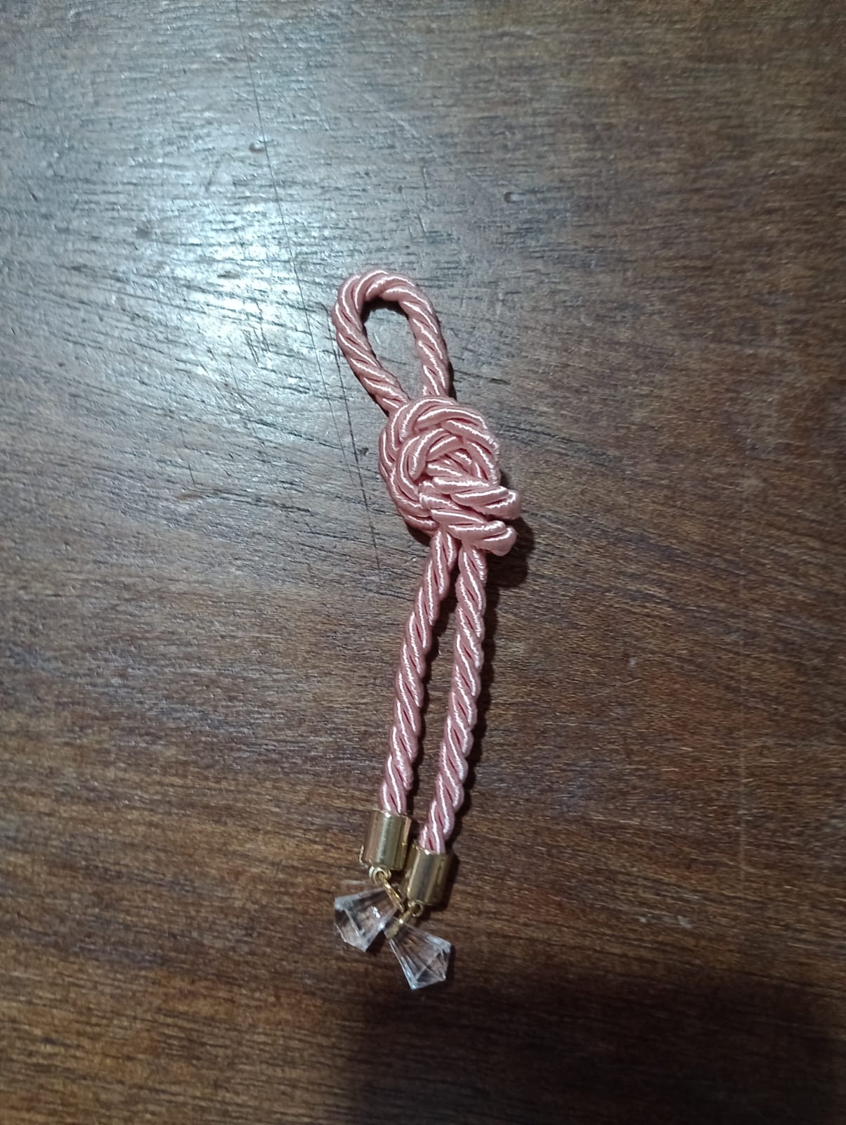 Pingente Torcel Rose Cristal e Cristal Dourado