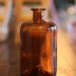 Garrafa Vidro Botânica Âmbar 700ml