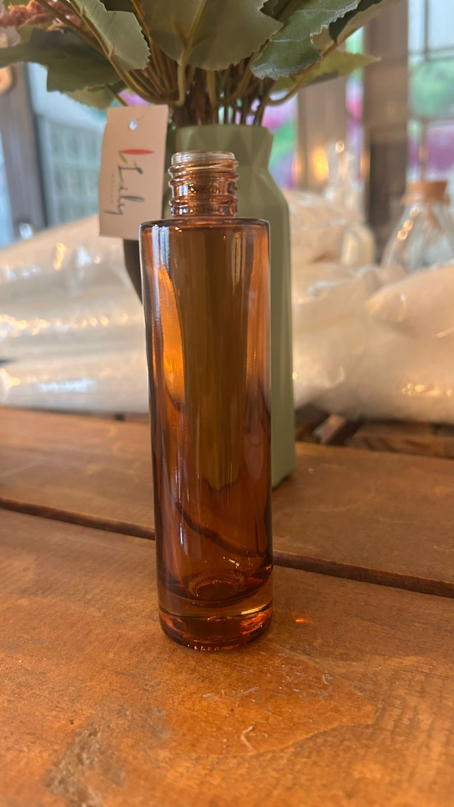 ambar 1 Frasco Vidro Cilíndrico Ambar 50ml R 18/410 - Imagem 1