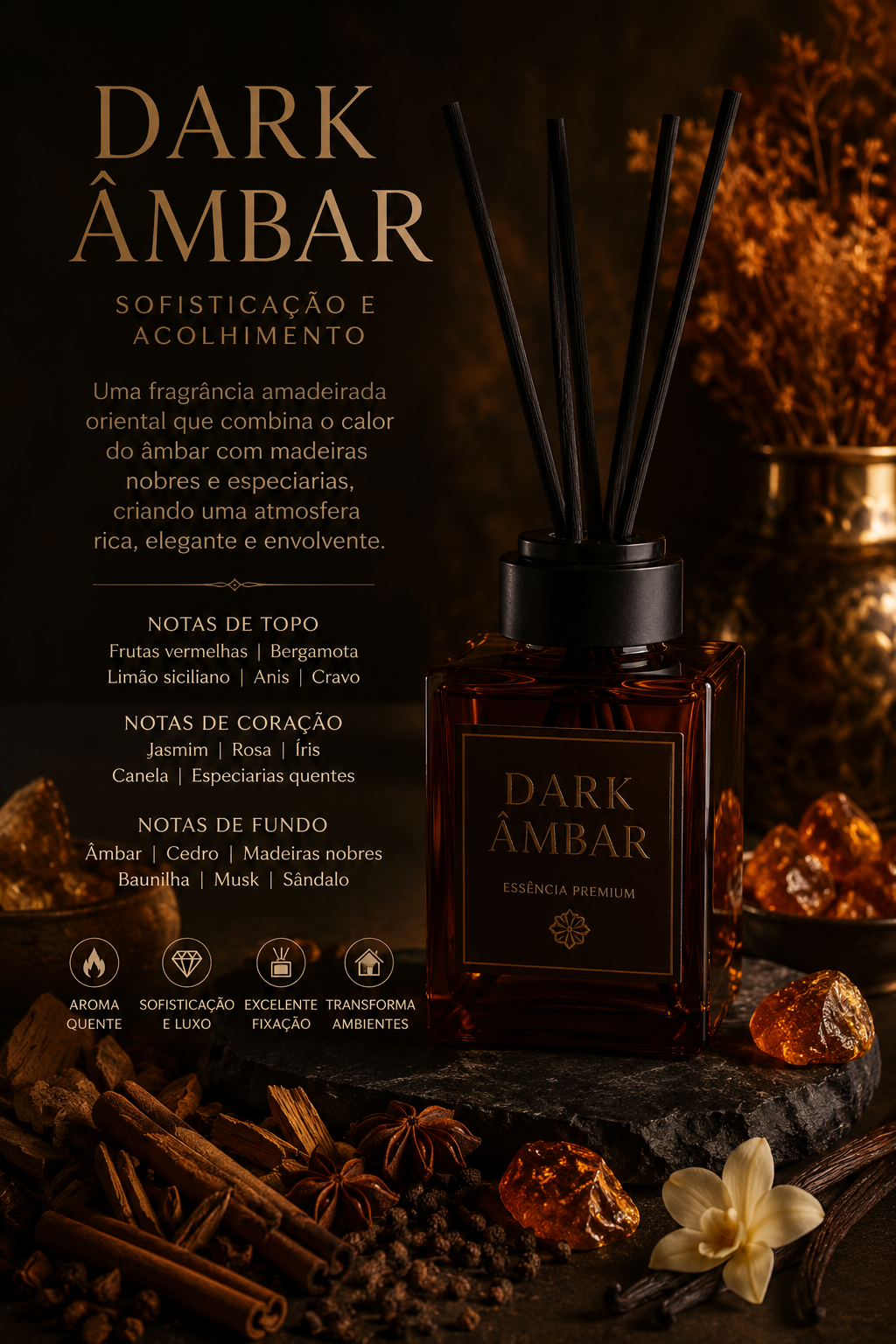 dark ambar Essência Dark Ambar 100ml - Imagem 1
